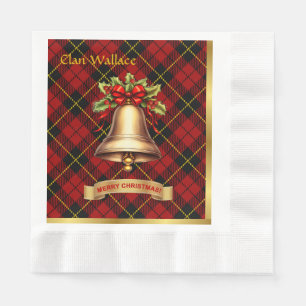 Wallace gepersonaliseerde Tartan kerst Servet
