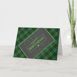 Wallace Green Tartan Birthday Card Kaart
