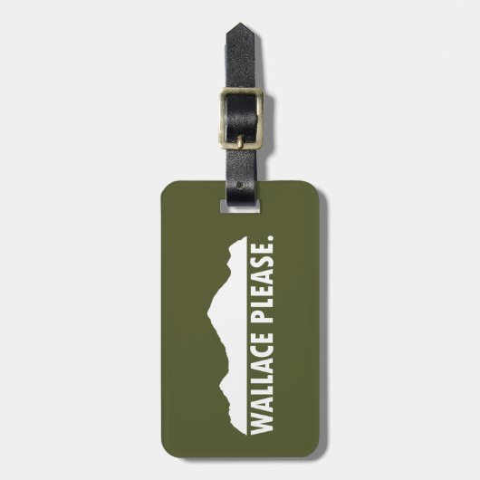 Wallace Idaho alsjeblieft Bagagelabel (Voorkant verticaal)