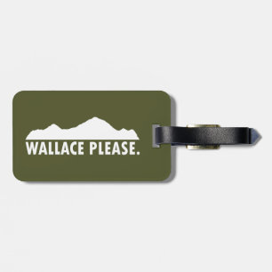 Wallace Idaho alsjeblieft Bagagelabel