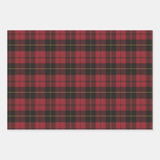 Wallace Red Scottish Clan Tartan Inpakpapier Vel (Voorkant)