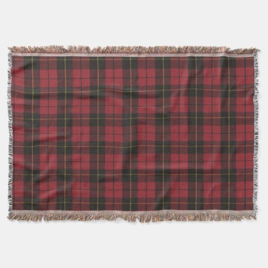 Wallace Red W Original Scottish Tartan Deken (Voorkant)