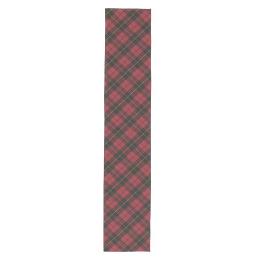 Wallace Red Weathered Original Scottish Tartan Medium Tafelloper (Voorkant)
