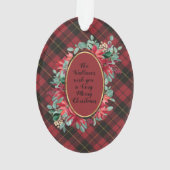 Wallace Red Weathered Original Scottish Tartan Ornament (achterkant)