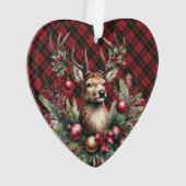Wallace Red Weathered  Scottish Tartan Christmas Ornament (voorkant)