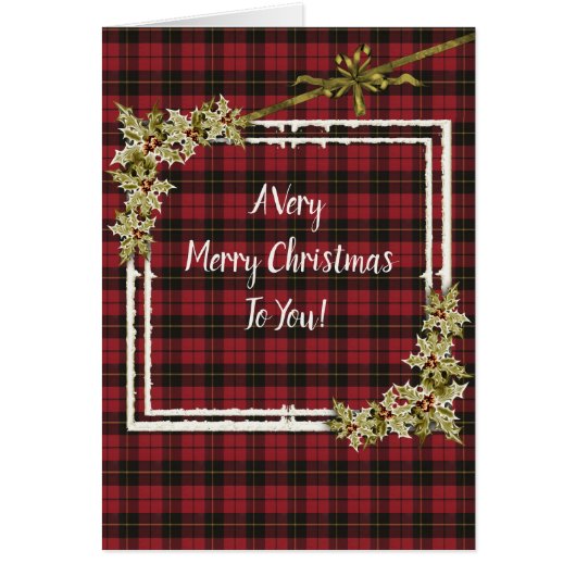 Wallace Red Weathered Tartan Christmas (Devant)