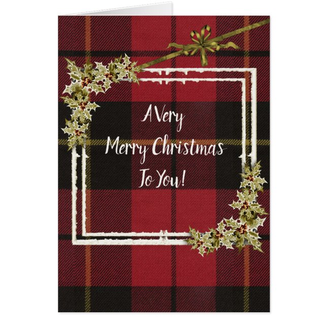 Wallace Red Weathered Tartan Kerstmis (Voorkant)