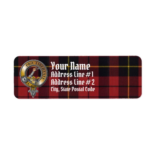 Wallace Tartan & Badge Etiket (Voorkant)