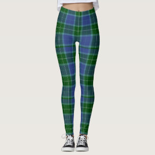 Wallace Tartan Leggings bleu et vert