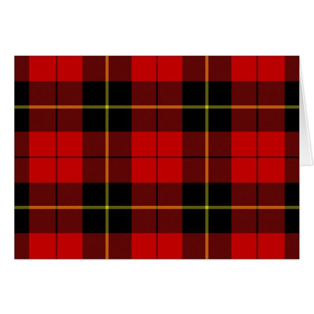 Wallace tartan red black plaid (Voorkant Horizontaal)