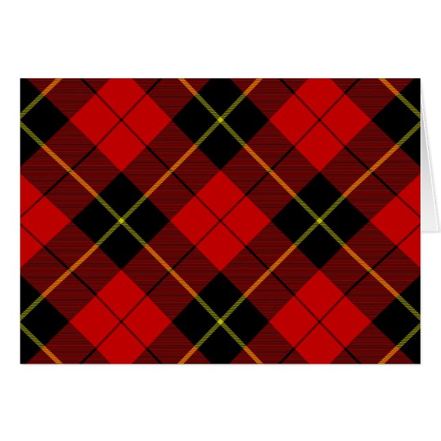 Wallace tartan red black plaid (Voorkant Horizontaal)