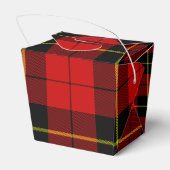 Wallace tartan red black plaid bedankdoosjes (Achterkant)