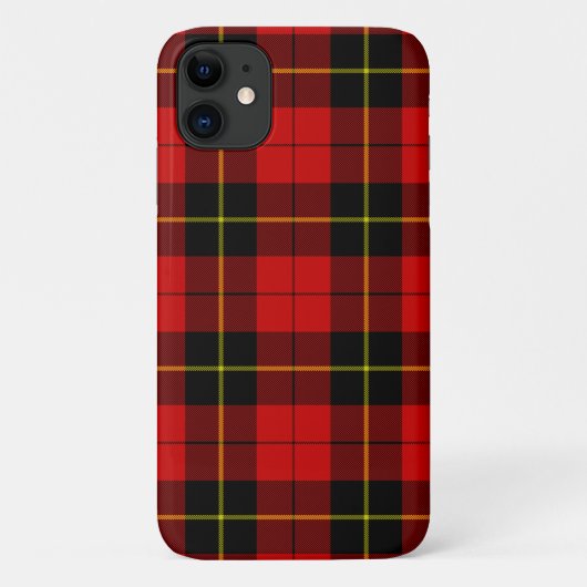 Wallace tartan red black plaid Case-Mate iPhone case (Achterkant)