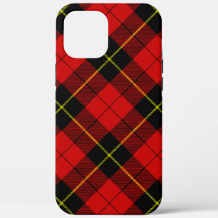 Wallace tartan red black plaid iPhone 12 pro max hoesje