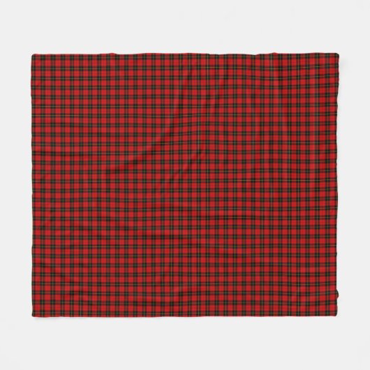 Wallace tartan red black plaid fleece deken (Voorkant (Horizontaal))