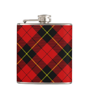 Wallace tartan red black plaid heupfles