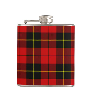 Wallace tartan red black plaid heupfles