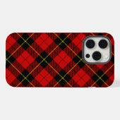 Wallace tartan red black plaid iPhone hoesje (Achterkant horizontaal)