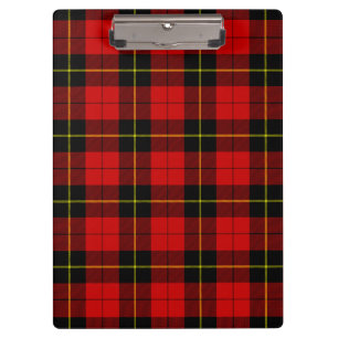 Wallace tartan red black plaid klembord