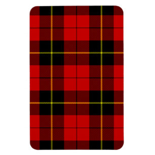 Wallace tartan red black plaid magneet