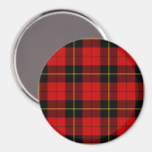 Wallace tartan red black plaid magneet (Voorkant / Achterkant)