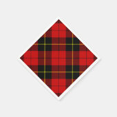 Wallace tartan red black plaid servet (Hoek)