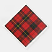 Wallace tartan red black plaid servet (Hoek)