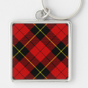 Wallace tartan red black plaid sleutelhanger