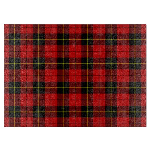 Wallace tartan red black plaid snijplank (Voorkant)