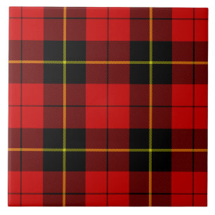 Wallace tartan red black plaid tegeltje