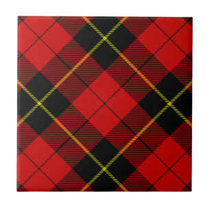 Wallace tartan red black plaid tegeltje