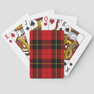 Wallace tartan rood zwart geruit speelkaarten