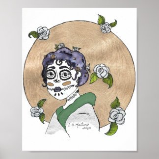 Wallart poster Geisha Halloween