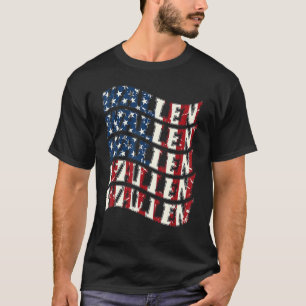 Wallen Amerikaanse vlag rood wit en blauw merch ui T-shirt