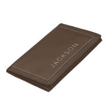 Wallet - Persoonlijke naam bruin