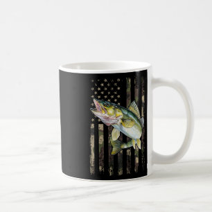 Walleye Camo Amerikaanse Vlag Koffiemok