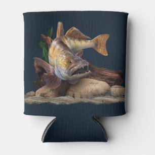 Walleye Gevist illustratie, Walleye Visser Blikjeskoeler