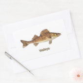 Walleye (Grote Meren) Rechthoekige Sticker (Envelop)