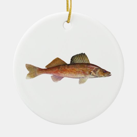 Walleye Keramisch Ornament (Voorkant)