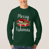 Walleye "Merry Fishmas" Ugandekerst T-shirt (Voorkant)