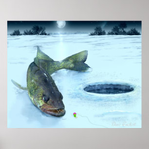 Walleye op Ice Poster