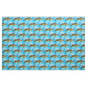 Walleye Pattern op Blue Fabric Stof (Fat Quarter)