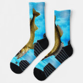 Walleye Pike en Blue Water Socks Sokken (Links)