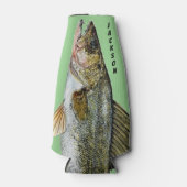 Walleye Pike Fish en naam Flesjeskoeler (Voorkant)