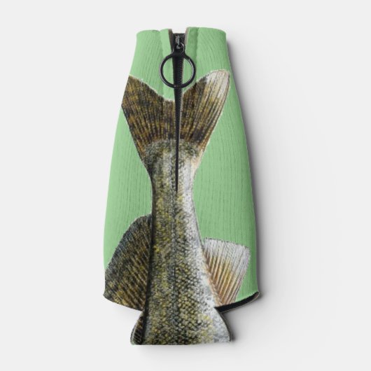 Walleye Pike Fish en naam Flesjeskoeler (Achterkant)