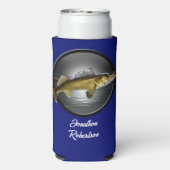 Walleye Pikes on Deep Blue Background (Seltzer Achterkant)