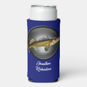 Walleye Pikes on Deep Blue Background (Seltzer Voorkant)