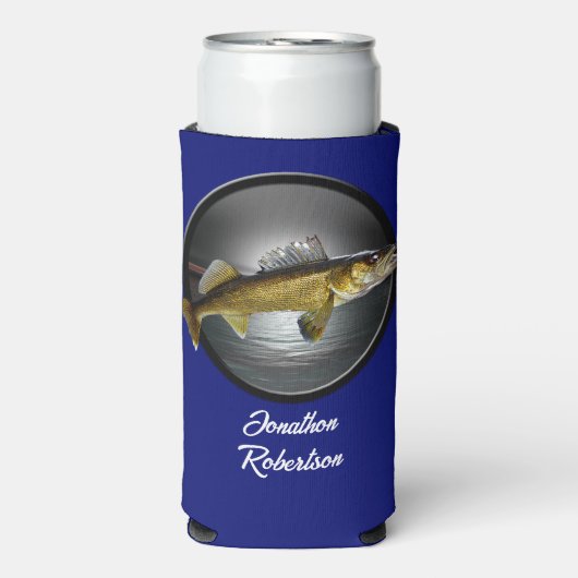 Walleye Pikes on Deep Blue Background (Seltzer Voorkant)