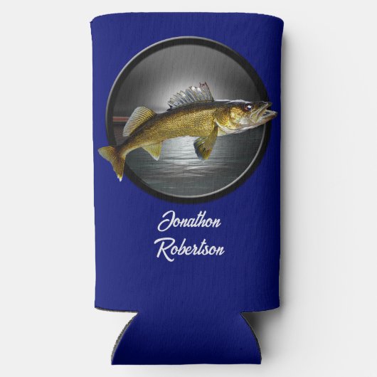 Walleye Pikes on Deep Blue Background (Achterkant)