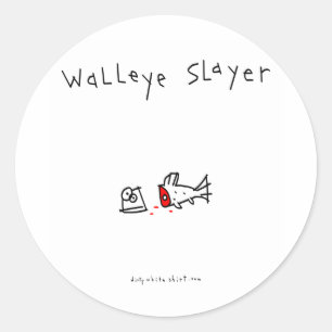 Walleye Slayer Ronde Sticker